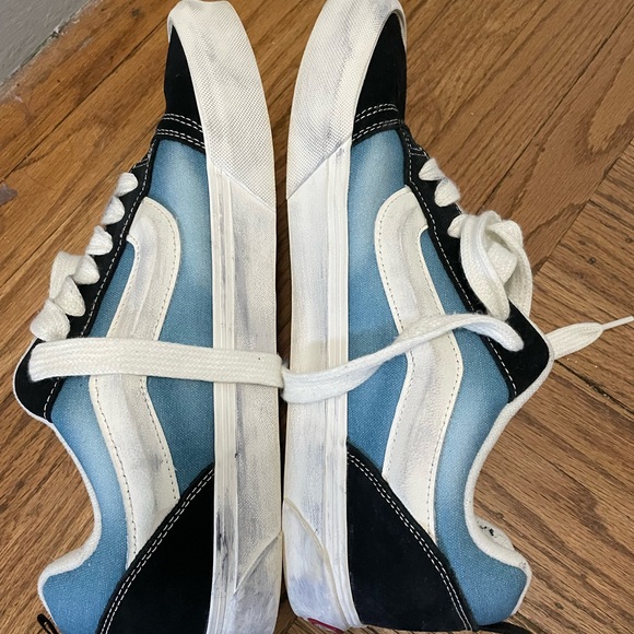 Vans Black and Blue Skate Sneakers with Suede Accents - Picture 4 of 8